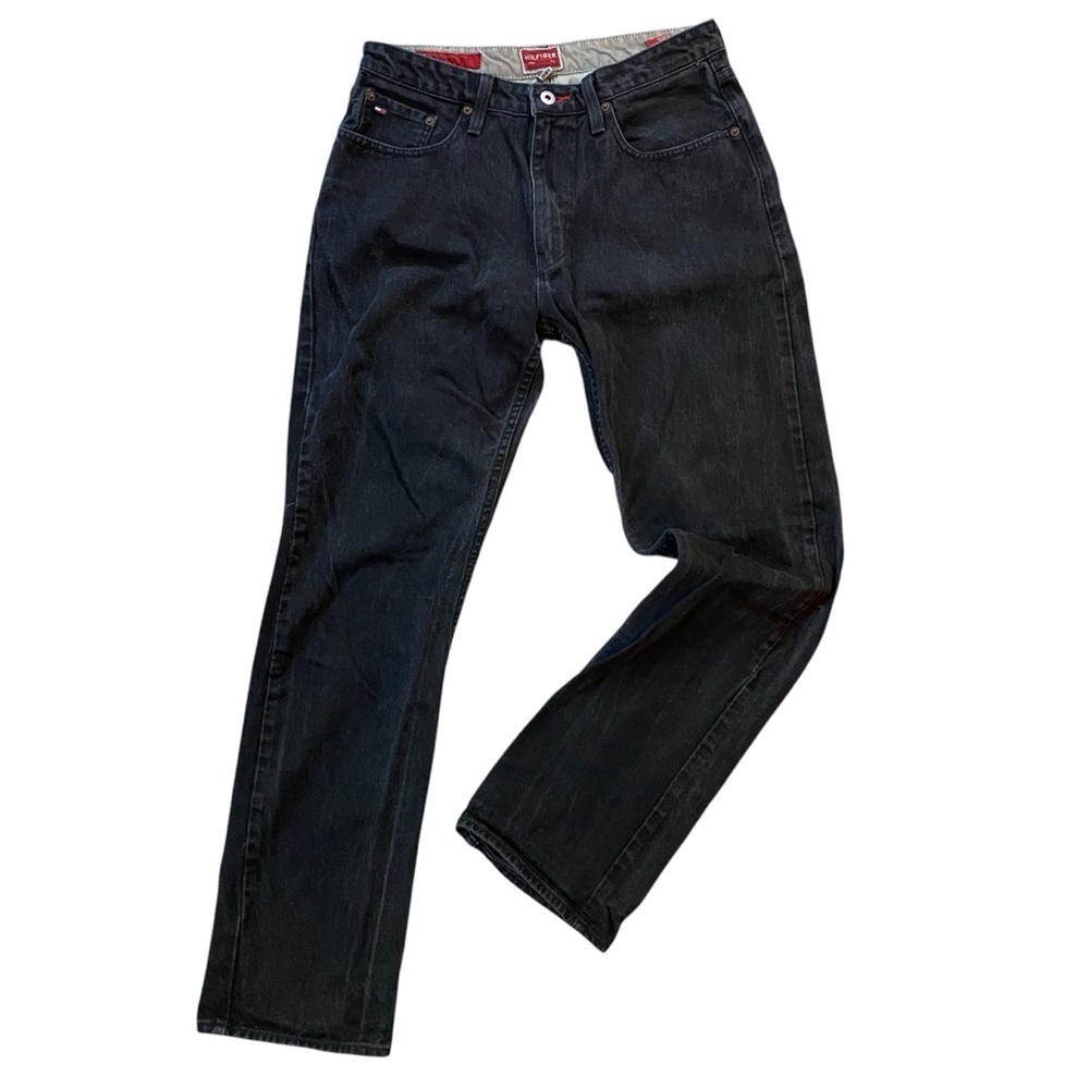 Vintage Y2K Tommy Hilfiger Red Label Tommy Fit Black Denim Jeans Men’s 32x34